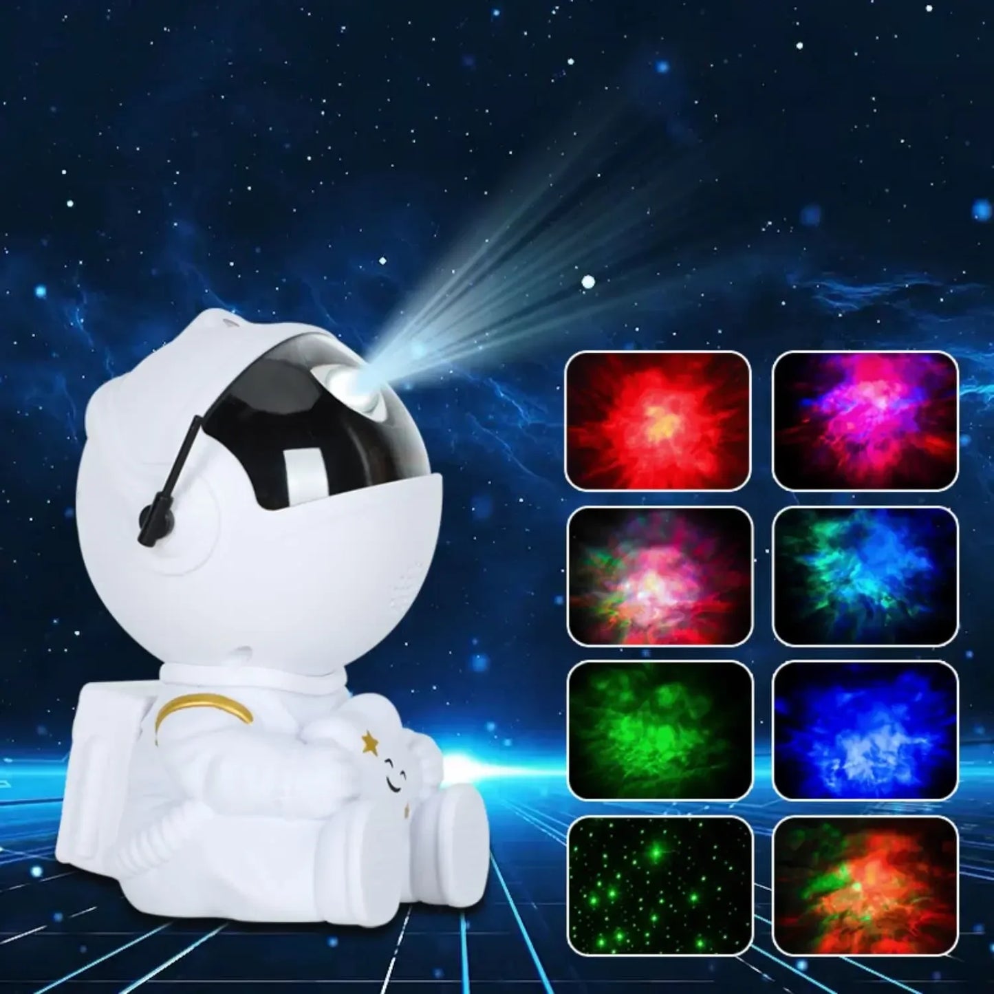 Star Projector Galaxy Night Light Astronaut Space Projector Starry Nebula Ceiling LED Lamp for Bedroom Home Decorative Kids Gift