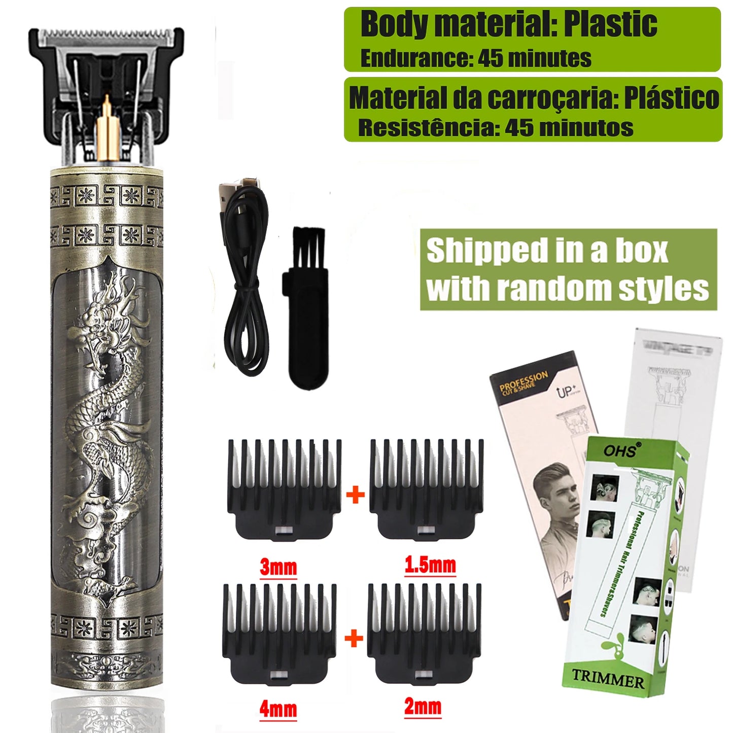 T9 Hair Clipper Repair Beard Shaving Body Hair Trimmer Clippers Electric Machine Men Haircut Machine 0mm Barber Shaver